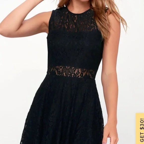 knee length dresses for ladies Everleigh Lace Mini Dress – General Pants Co main image 1
